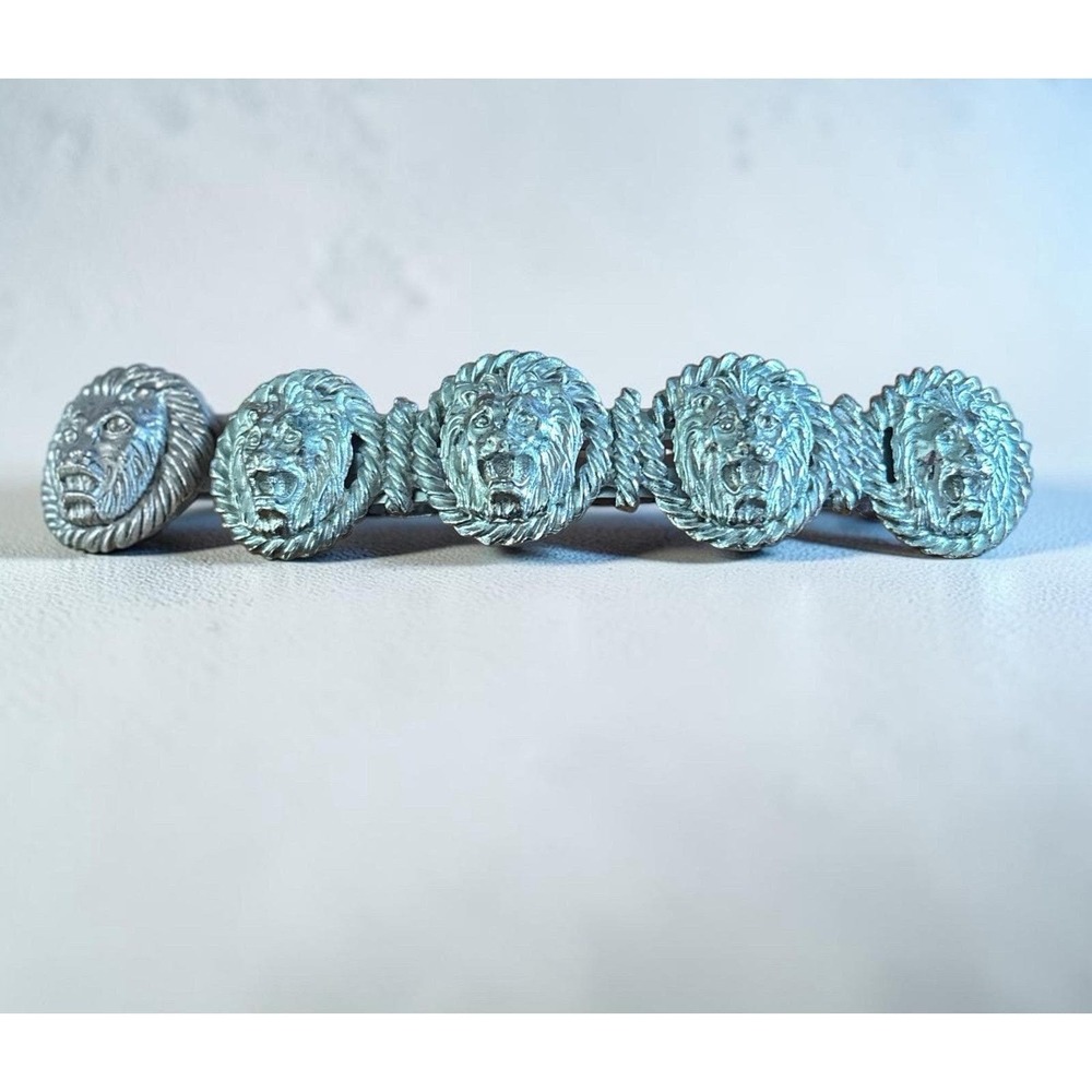 Vintage Lion Head Hair Barette France